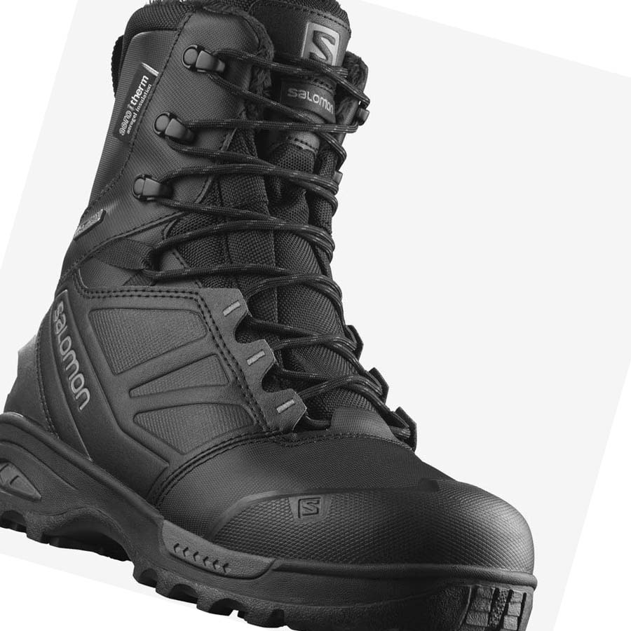 Salomon TOUNDRA PRO CLIMASALOMON™ WATERPROOF Erkek Kışlık Botlar Siyah | TR 3382QMA